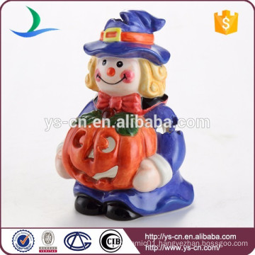 Colorful Lovely Clown Ceramic Christmas Candle Holder For Gifts